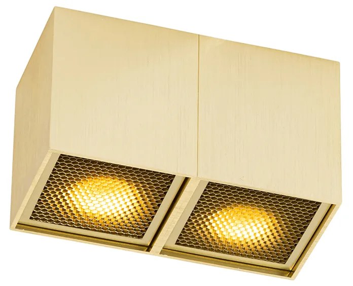 Candeeiro de teto design dourado 2 luzes - Qubo Honey Design