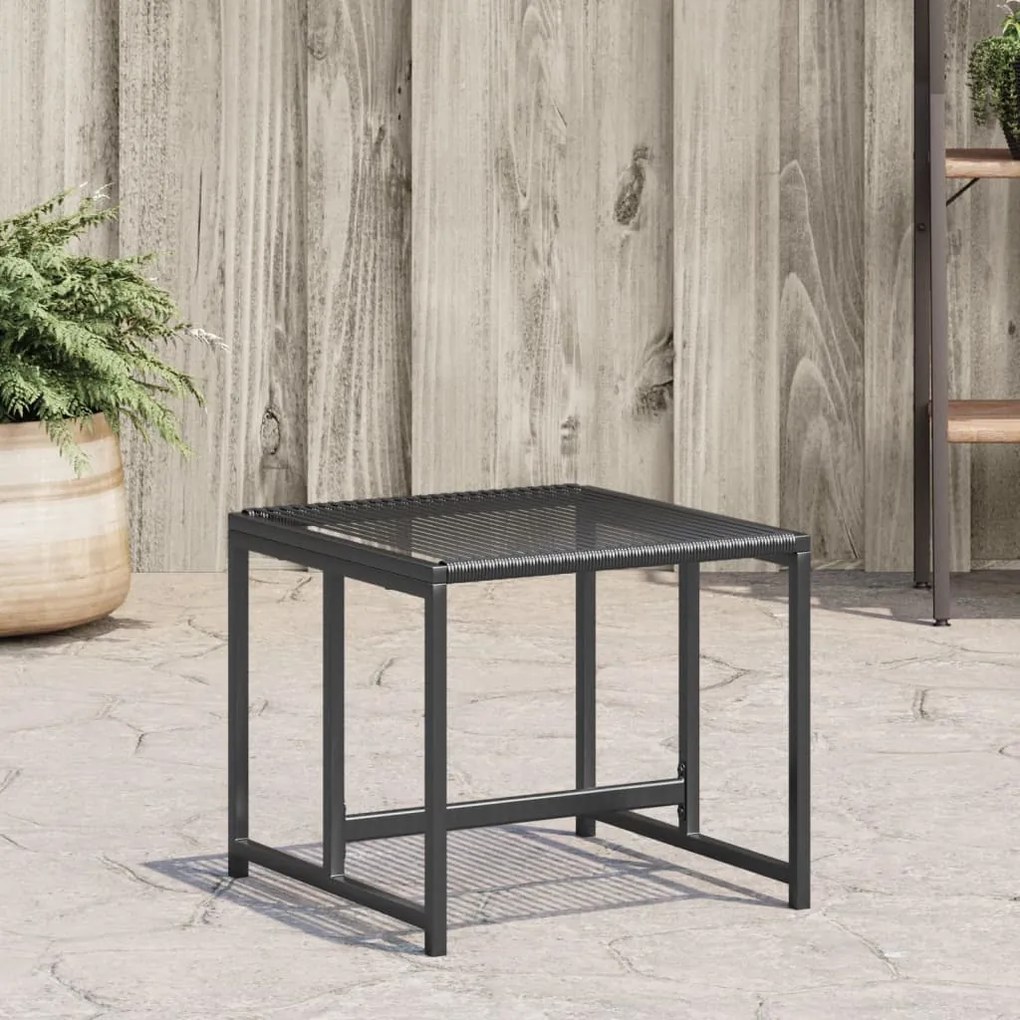 vidaXL Bancos de jardim 4 pcs vime PE preto