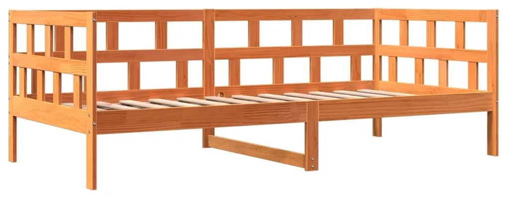 Sofá-cama sem colchão 90x200 cm pinho maciço castanho-mel