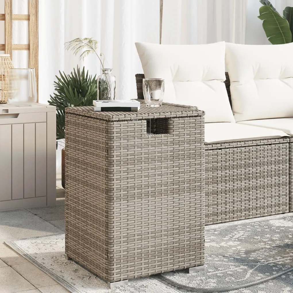 vidaXL Cobertura para botija de gás 40x40x60 cm vime PE cinzento