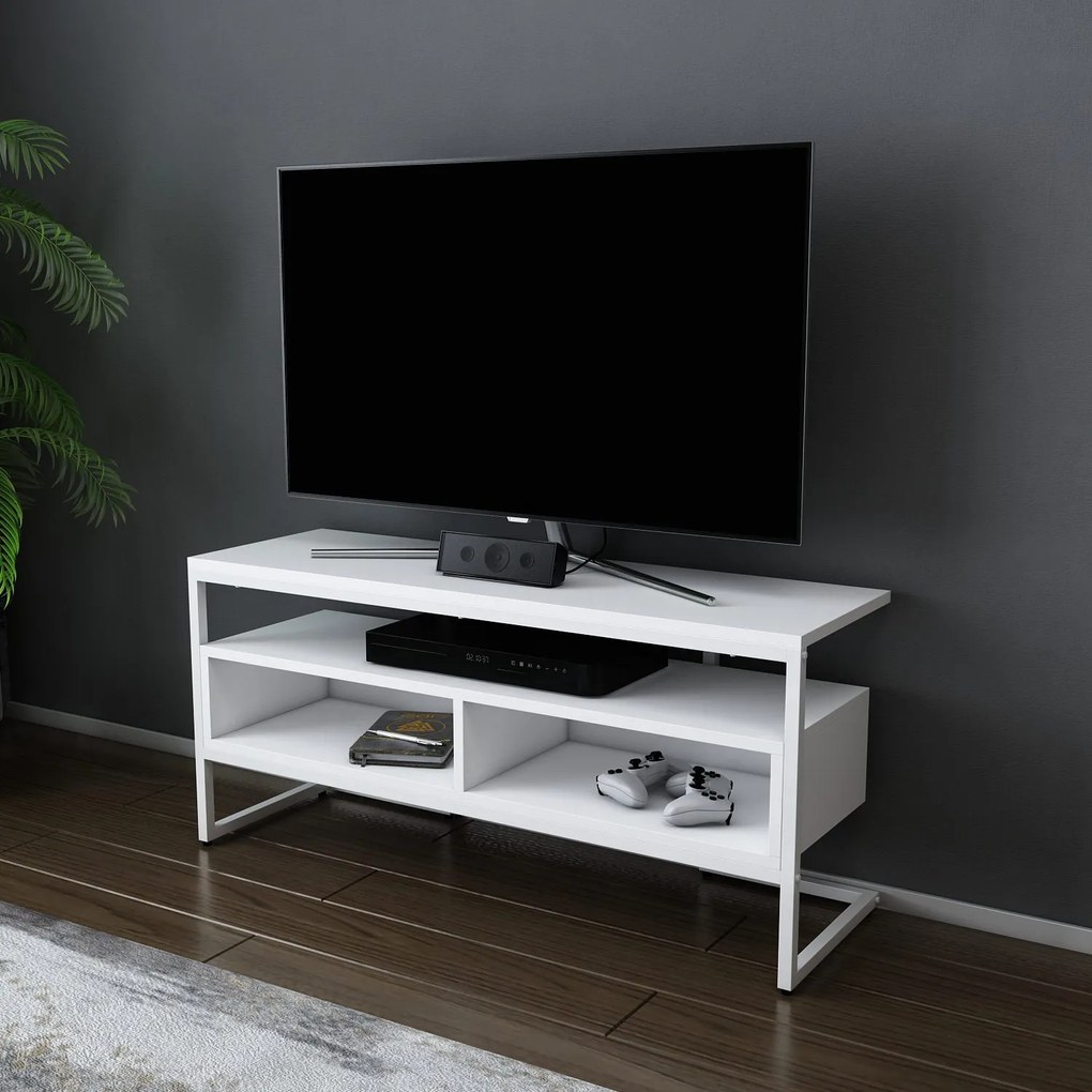 Móvel TV Merrion – Branco – 110x35x49,9 cm