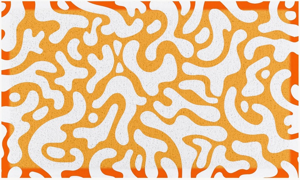 Tapete de entrada Orange Blobs