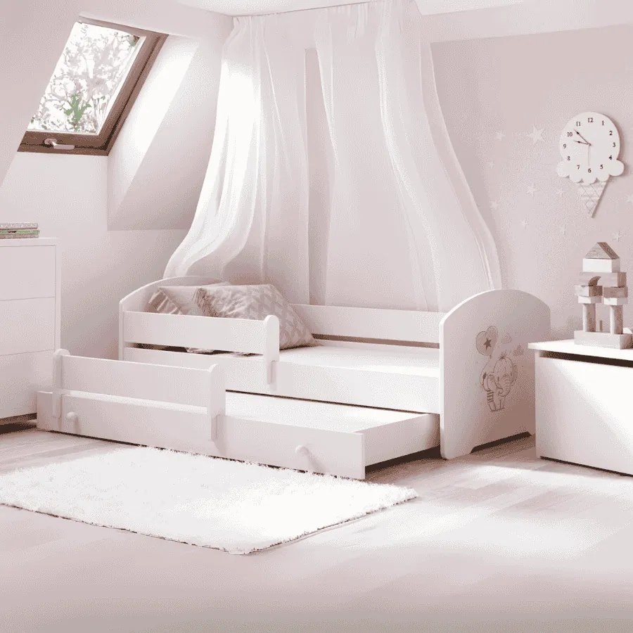 Cama dupla elefante 160x80 branca - colchão e estrado incluído