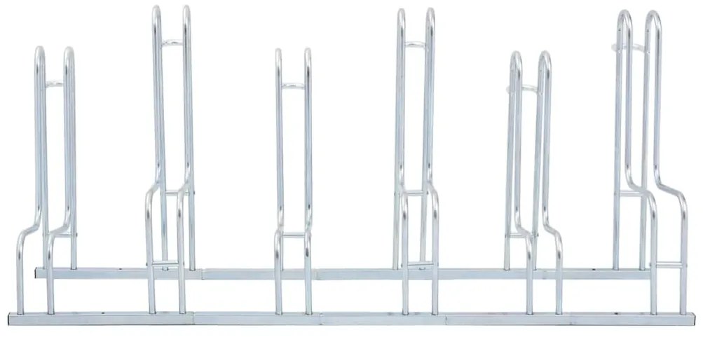 Suporte independente para 6 bicicletas aço galvanizado