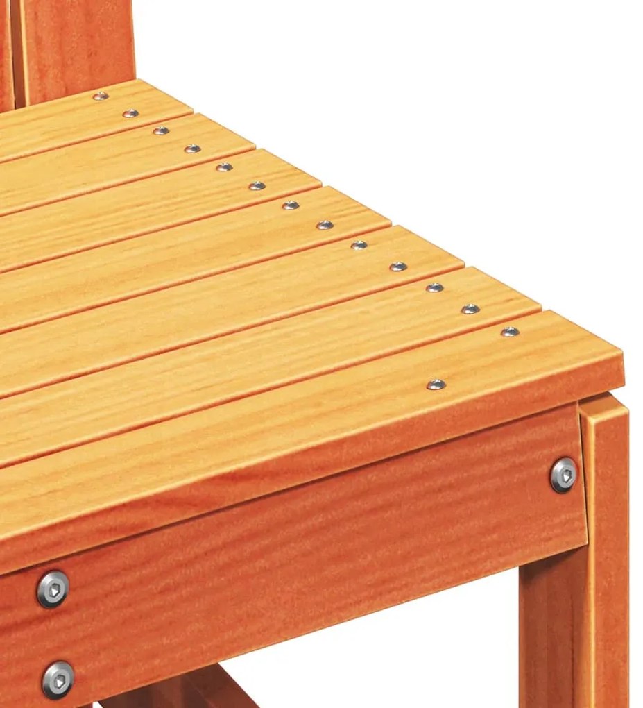 3 pcs conjunto lounge de jardim pinho maciço castanho-mel