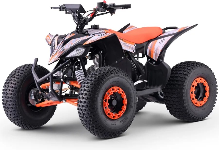 MINI MOTO 4 GASOLINA PARA CRIANÇAS 125cc Roan Ratte R8 automático com Marcha Atrás Laranja