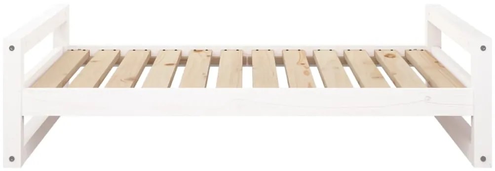 Cama para cães 105,5x75,5x28 cm madeira de pinho maciça branco