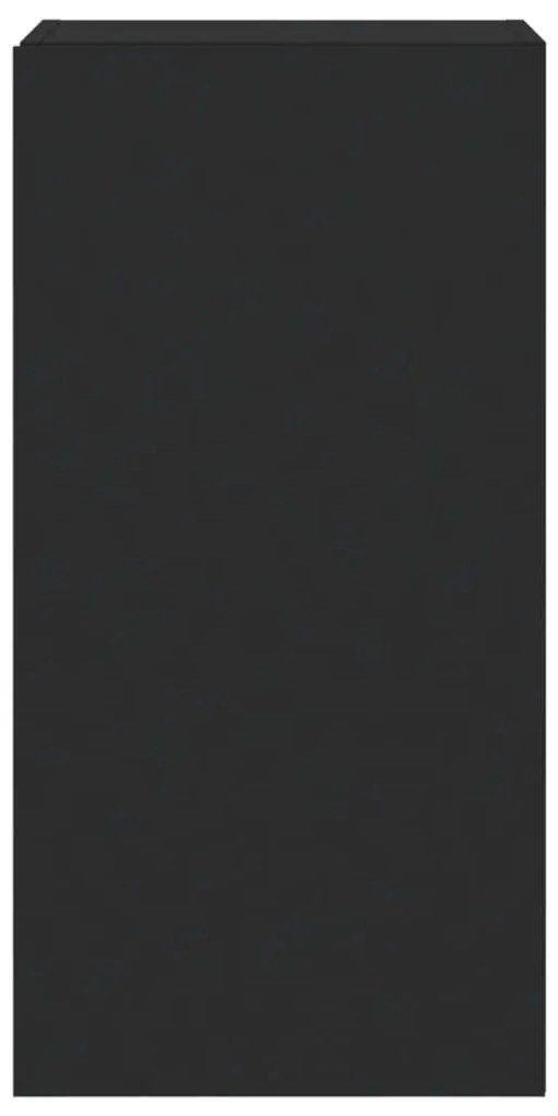 Móvel de parede para TV com luzes LED 40,5x35x80 cm preto