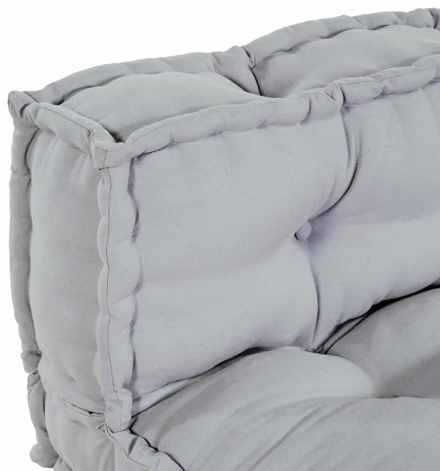 Almofada de Sofá Pallet 2 pcs Cinzeto Poliéster