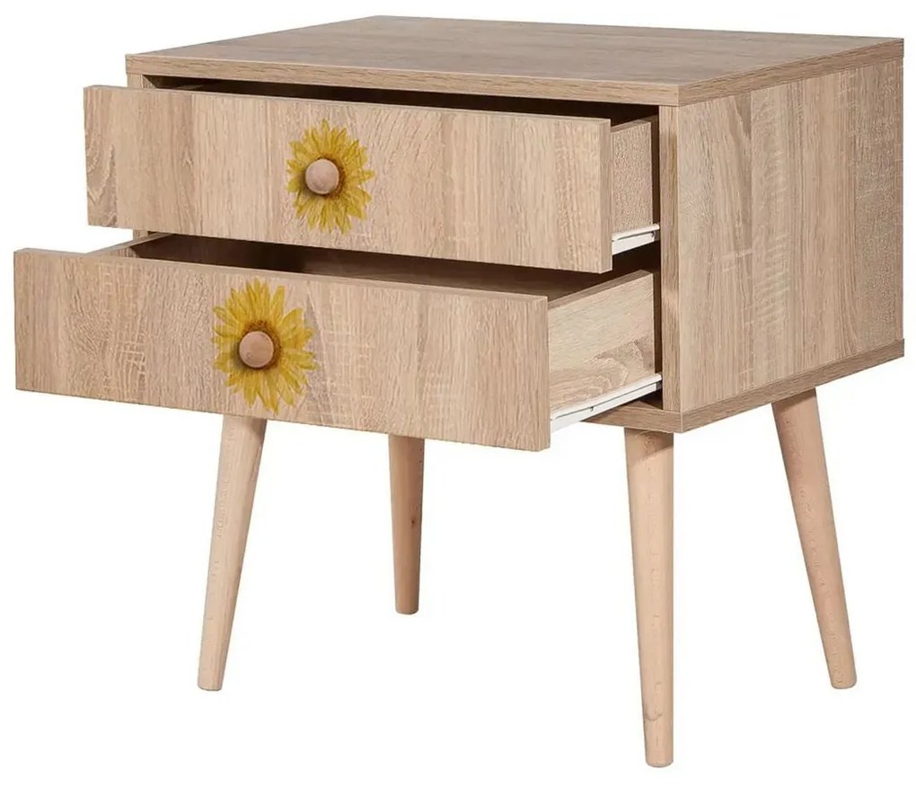 Mesa de Cabeceira City Two – Multicolor – 60x61x40 cm