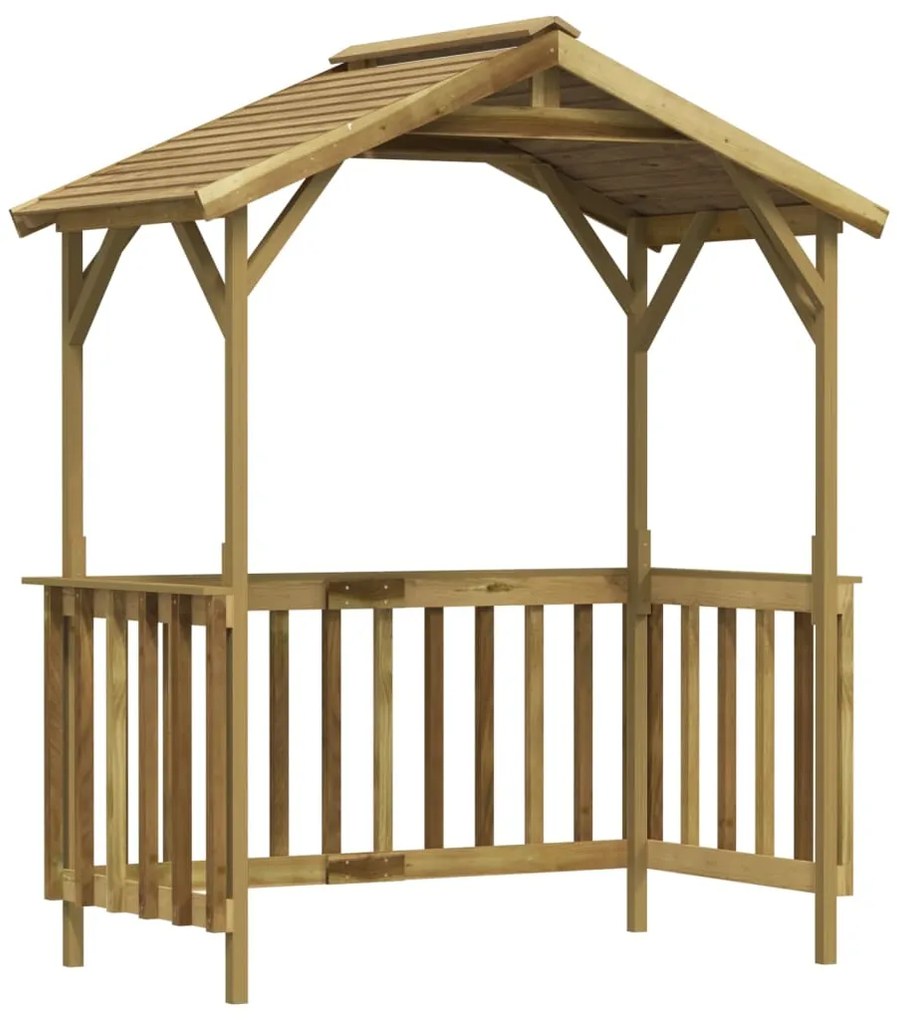 Abrigo para barbecue 163,5x93x210cm madeira de pinho impregnada