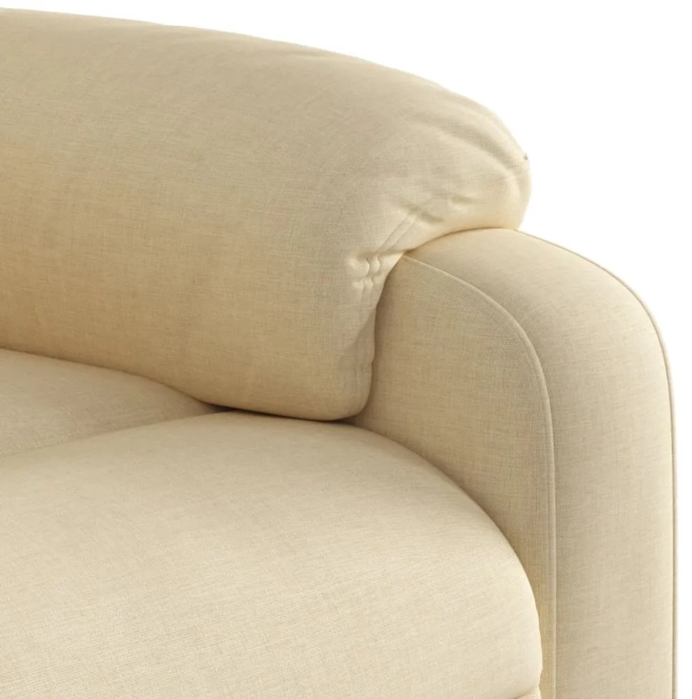 Poltrona de massagens reclinável elétrica tecido creme