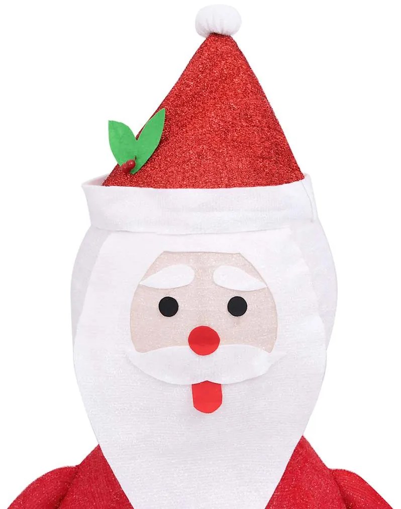 Pai Natal decorativo com luzes LED tecido de luxo 120 cm