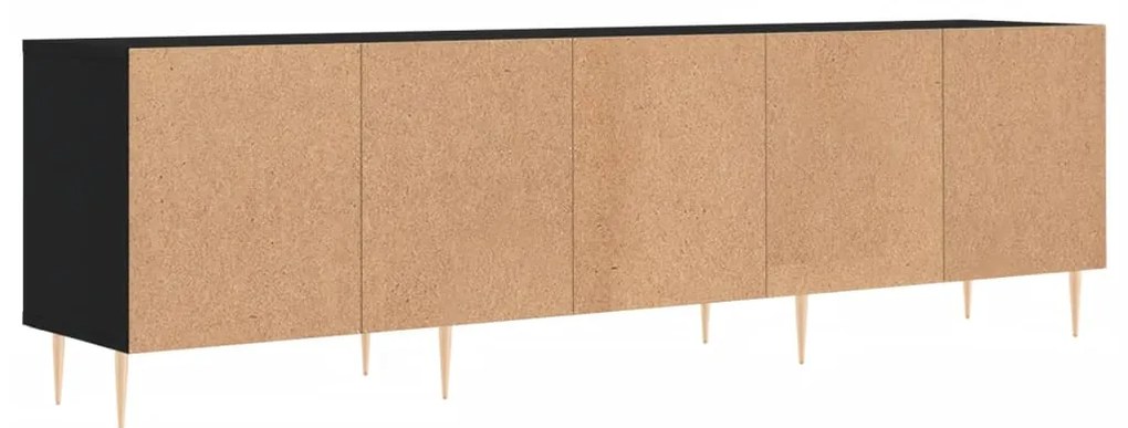 Móvel de TV 150x30x44,5 cm derivados de madeira preto