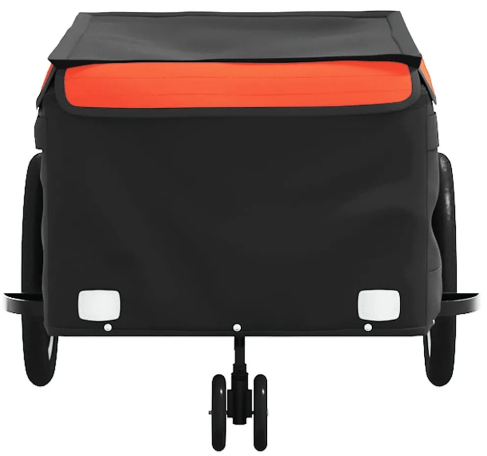 Reboque para bicicleta 45 kg ferro preto e laranja