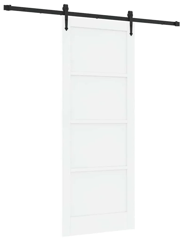 Porta Deslizante vidaXL com Conjunto de Hardware Branca 83x211 cm Made