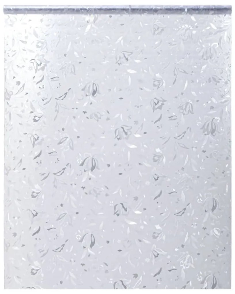 Películas para janela 2 pcs PVC fosco padrão de flor