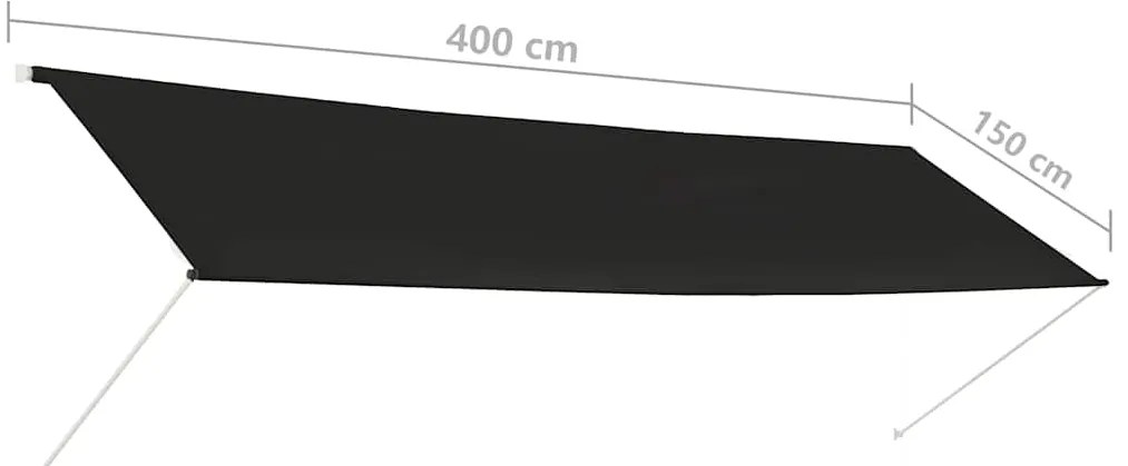 Toldo retrátil 400x150 cm antracite