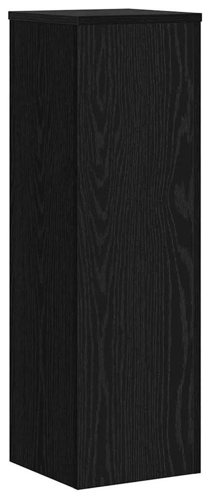Suportes de Plantas 2 pçs Carvalho Preto 25x25x80 cm Madeira Revestida