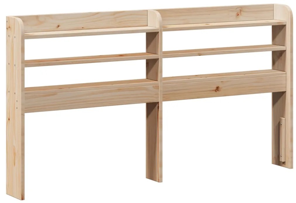Estrutura de cama com cabeceira 160x200 cm pinho maciço