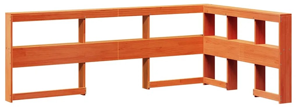 Cama com estante sem colchão 140x190 cm pinho maciço