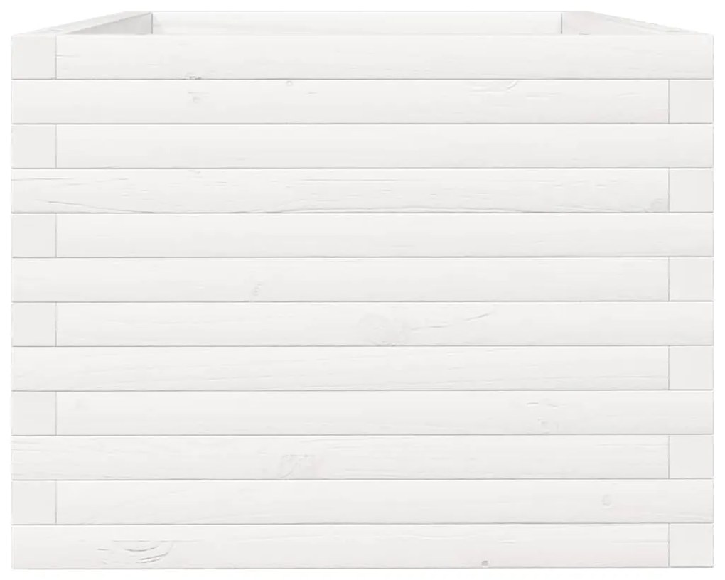 Vaso/floreira de jardim 90x60x49,5 cm pinho maciço branco