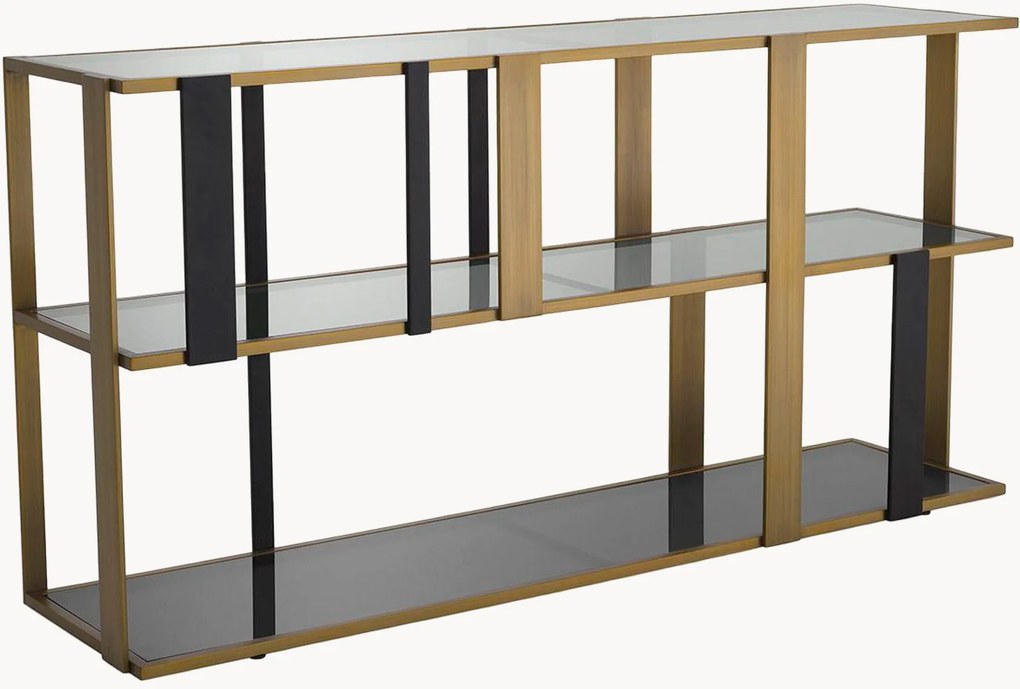 Estante metálica com prateleiras de vidro Clio
