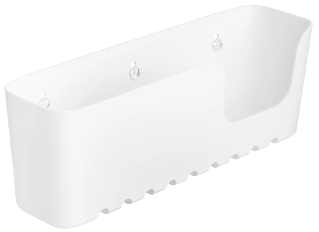 Cesto Wc com Ventosas Standard Branco 30X8.5X11cm