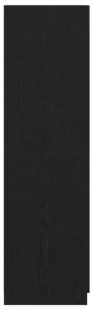 Guarda-roupa vidaXL Preto Carvalho 80x52x180 cm Madeira de engenharia