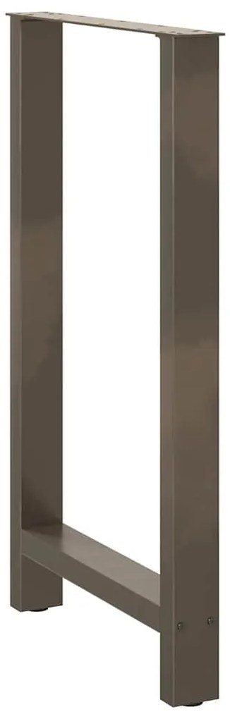 Pés de mesa de bar em aço natural, 2 peças, 60x(100-101) cm, aço