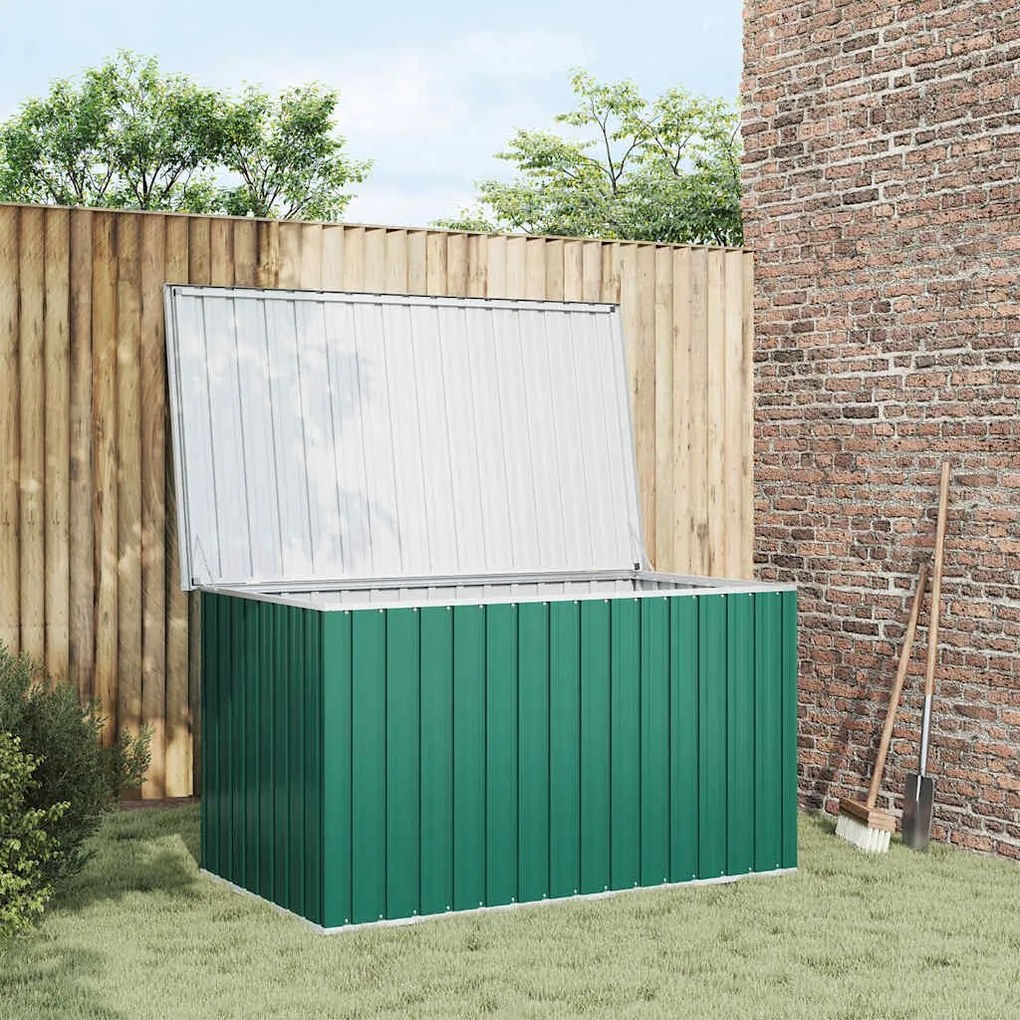 vidaXL Caixa de arrumação para jardim 171x99x93 cm verde