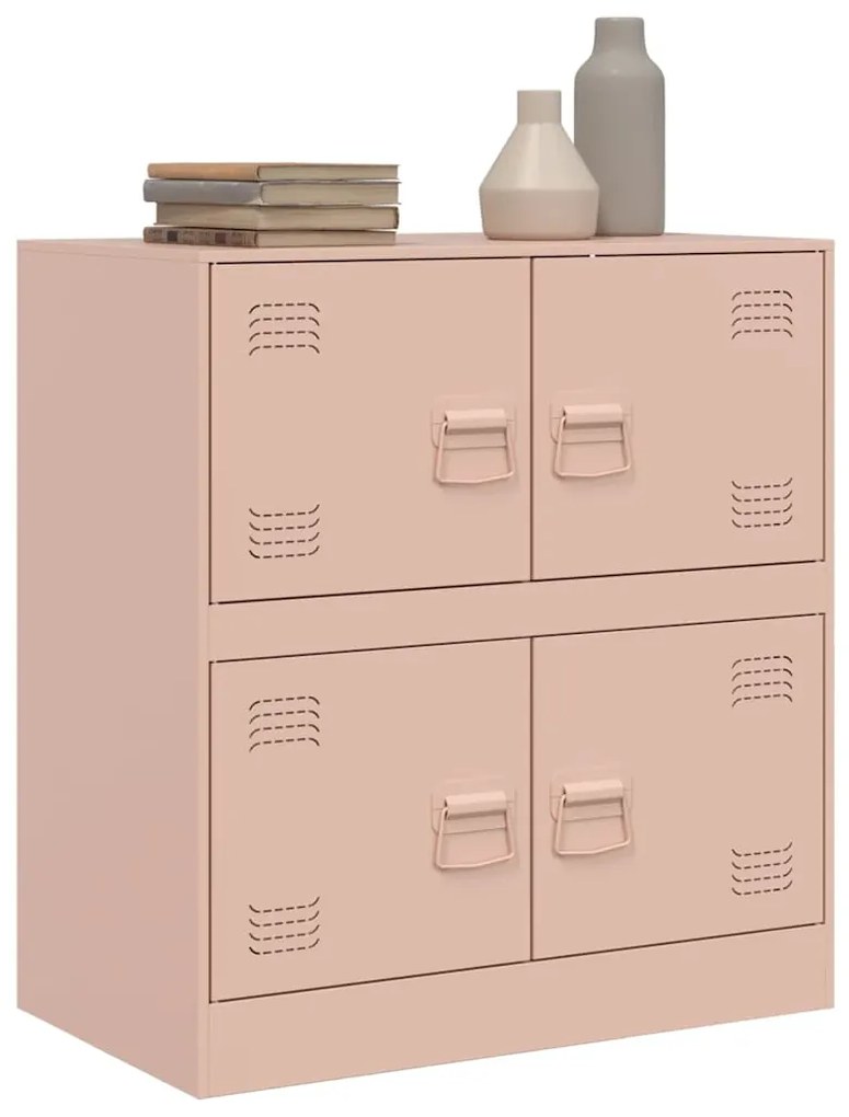 Aparador 67x39x73 cm aço rosa