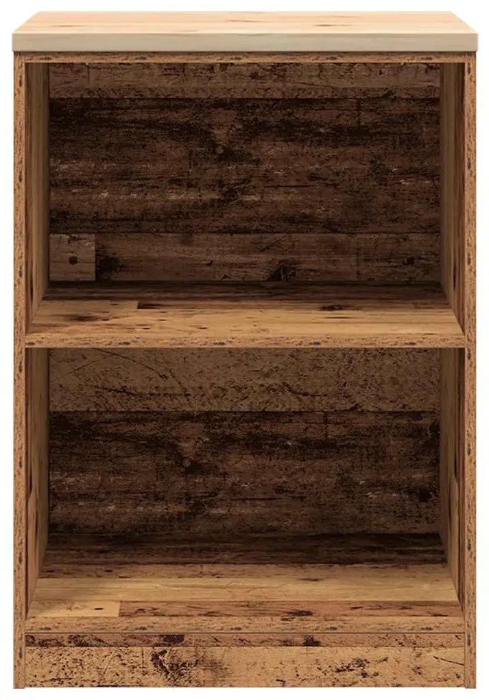 Armário de arrumação de garagem madeira velha 60x51x85 cm