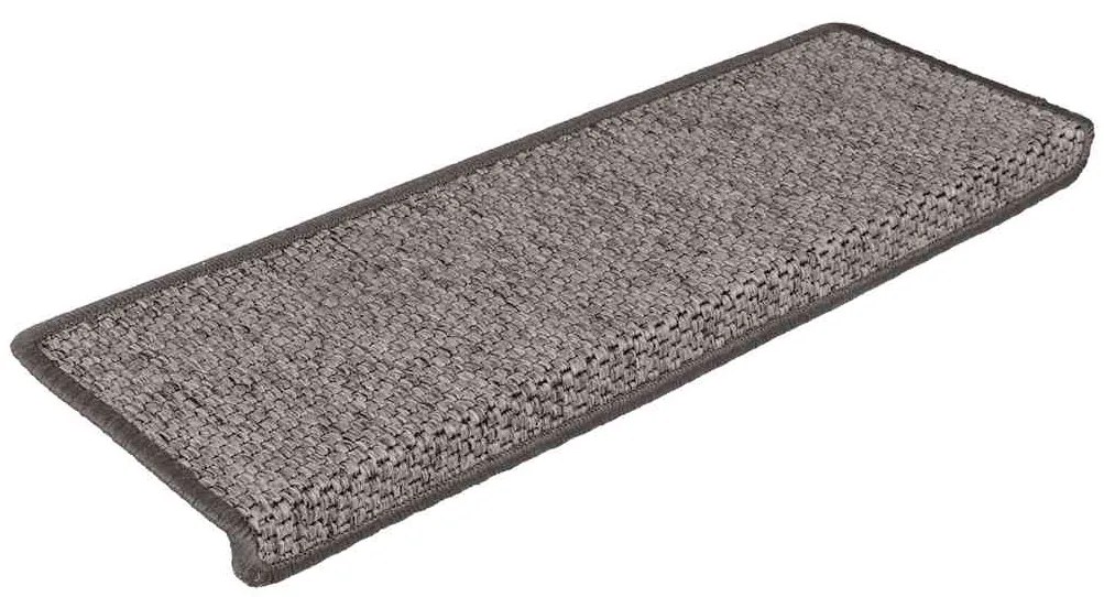 Tapetes escada adesivos aspeto sisal 30pcs 65x21x4 cinza e bege