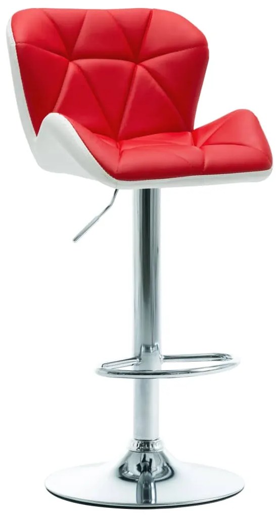 249674 vidaXL Banco de bar couro artificial vermelho
