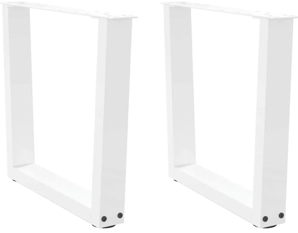 Pés para mesa de centro em V, 2 peças, branco, 50x (42-43,3) cm, aço