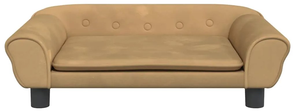 Cama para cães 70x48x22 cm veludo castanho