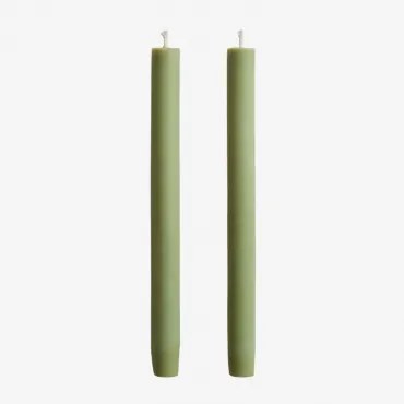 Pack De 2 Velas Decorativas Soraia Verde Lima - Sklum