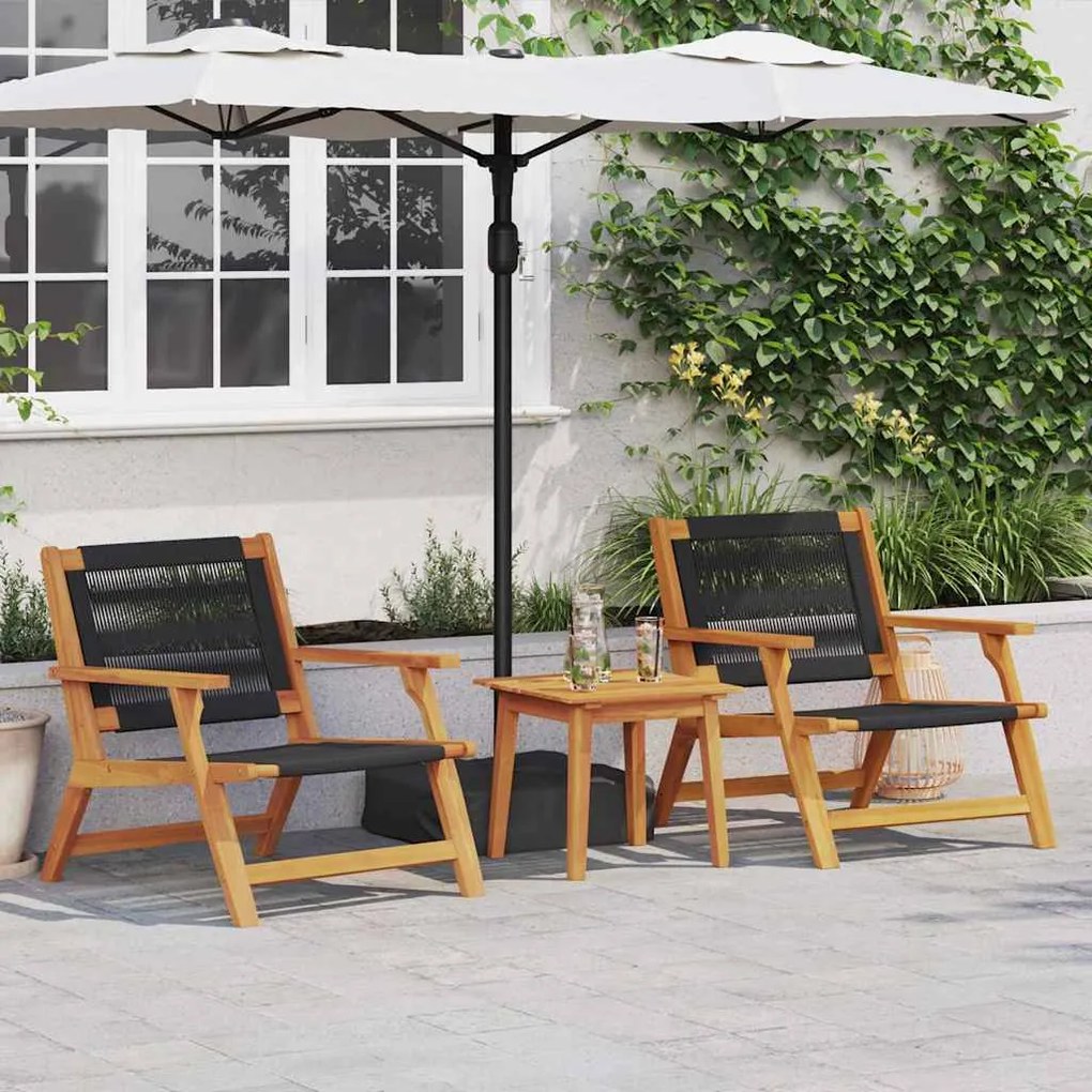 vidaXL Conjunto de Jantar para Exterior Castanho