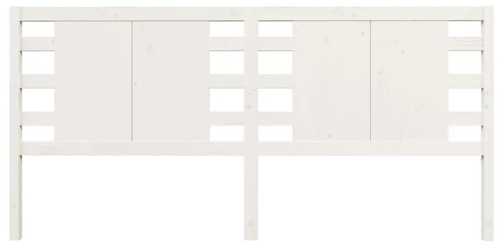 Cabeceira de cama 126x4x100 cm pinho maciço branco