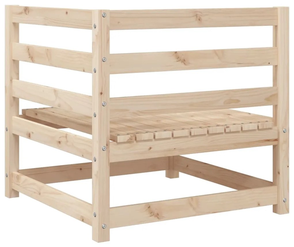 6 pcs conjunto sofás de jardim madeira de pinho maciça