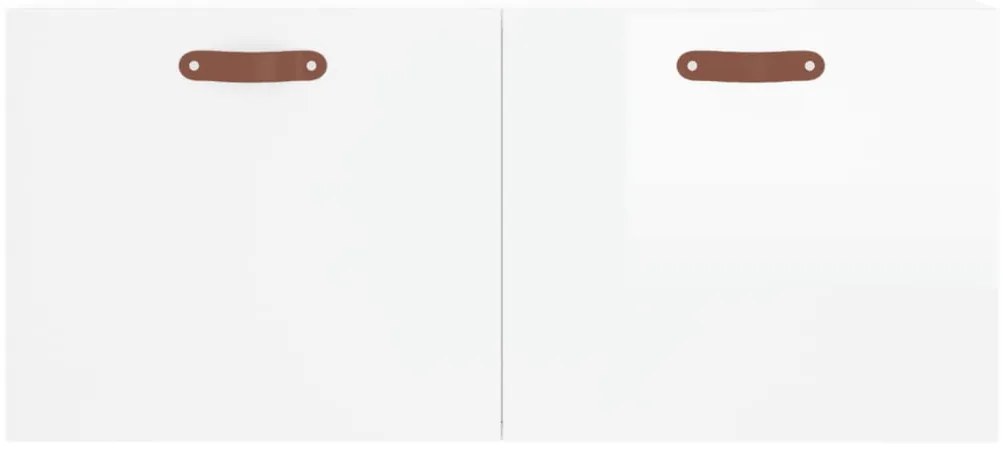 Armário de parede 80x36,5x35 cm deriv. madeira branco brilhante