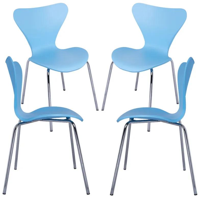 Pack 4 Cadeiras Jacop - Azul claro