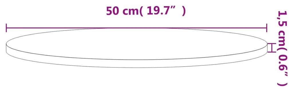 Tampo de mesa redondo Ø50x1,5 cm madeira de faia maciça
