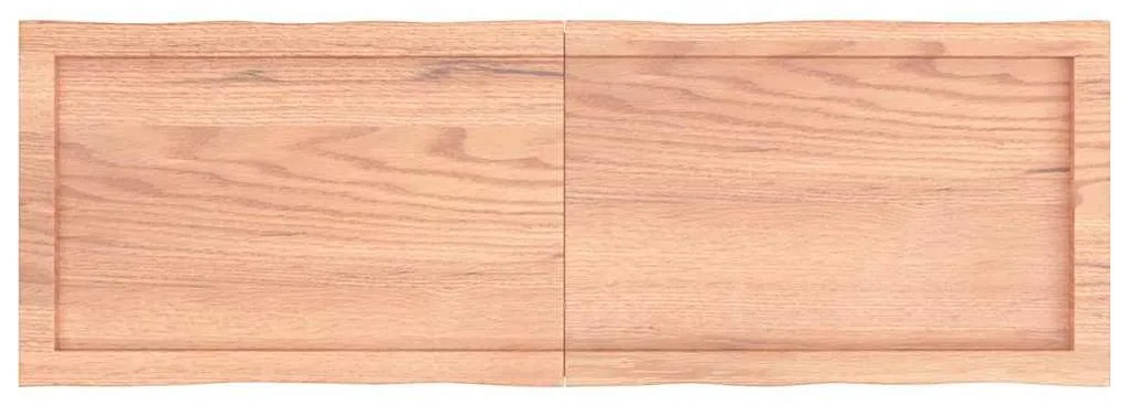 Tampo de mesa com bordas vivas carvalho tratado castanho-claro