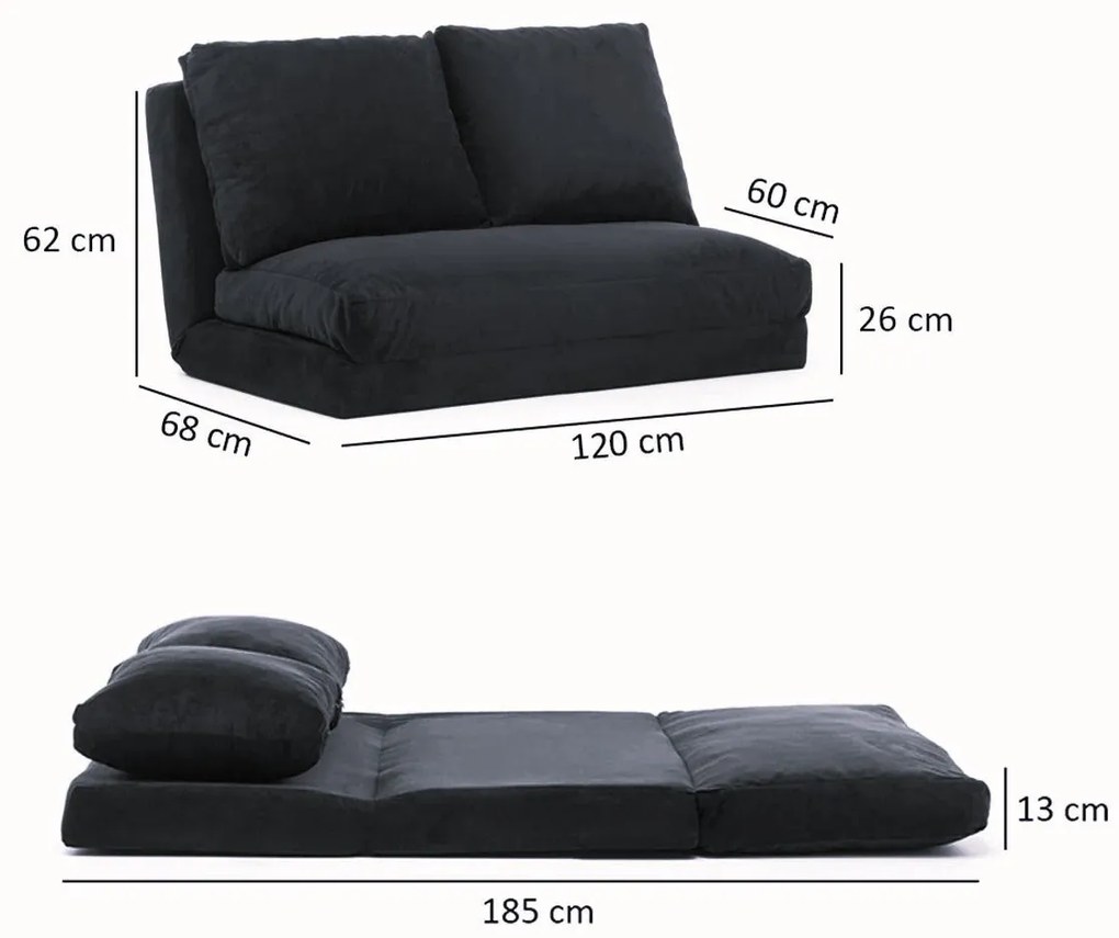Sofá-cama Taida – Multicolor – 2 Lugares