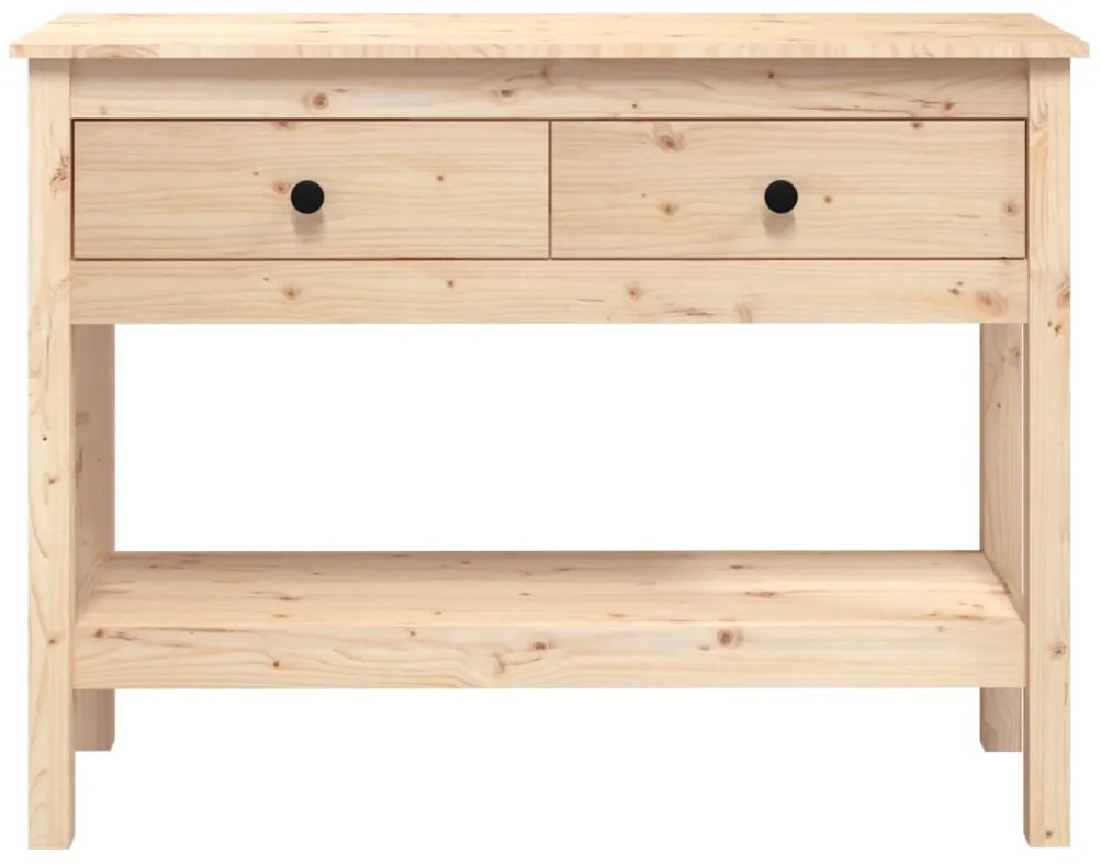 Mesa consola 100x35x75 cm madeira de pinho maciço