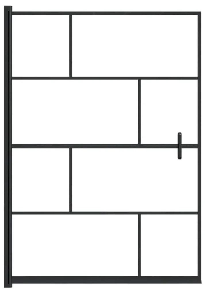 Divisória de chuveiro ESG 100x140 cm preto