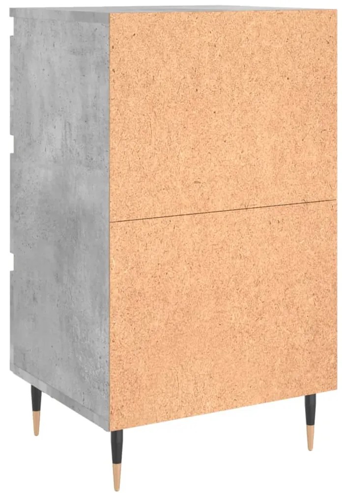 Mesas de cabeceira 2 pcs derivados madeira cinza cimento