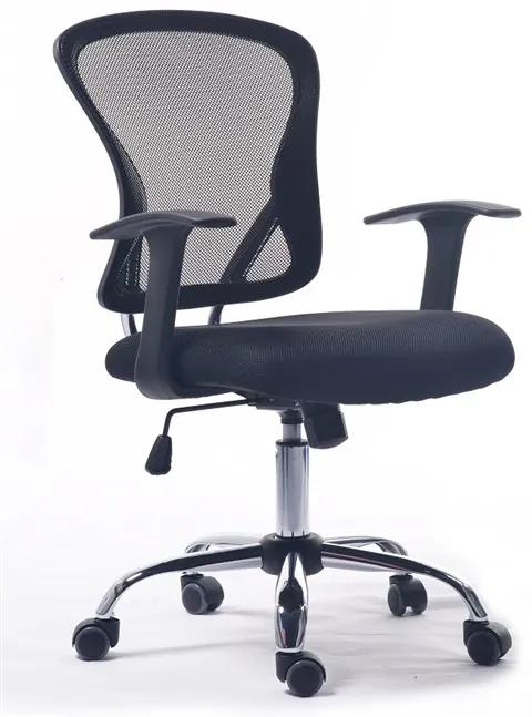 Cadeiras de Escritorio Operativa C/ Braços e Rodas Preto Lot